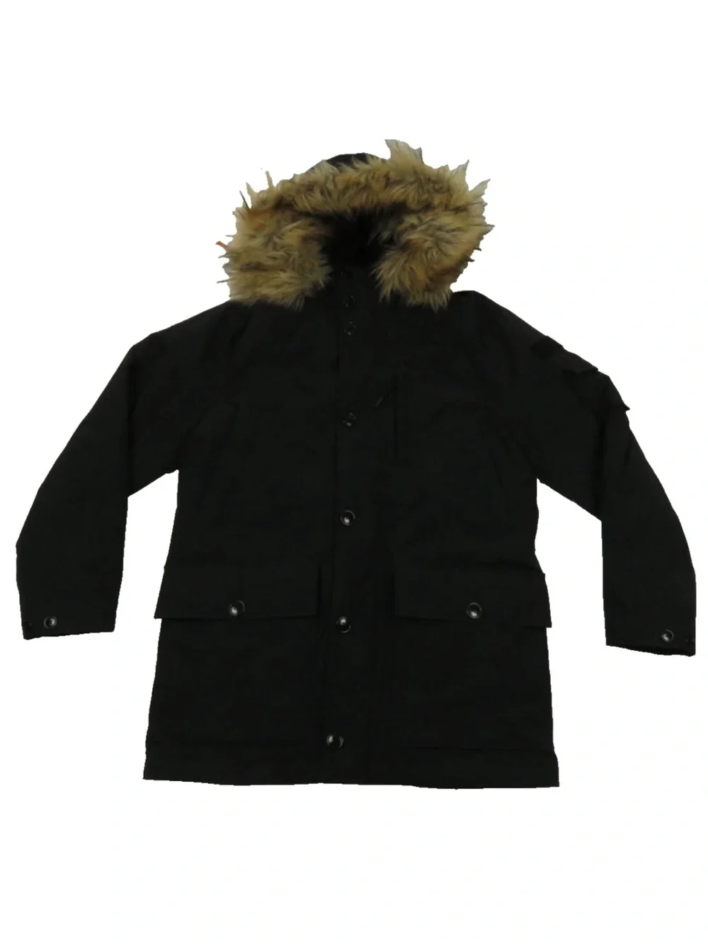 J Crew Nordic Primaloft Faux Fur Hooded Full Zip Button Field Parka Coat Jacket
